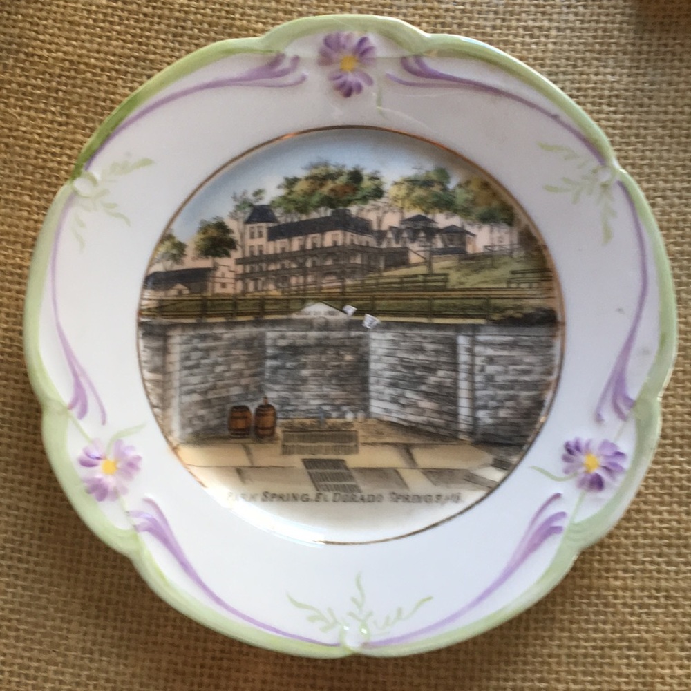Sweet vintage Wheelock plate depicting Eldorado Sp